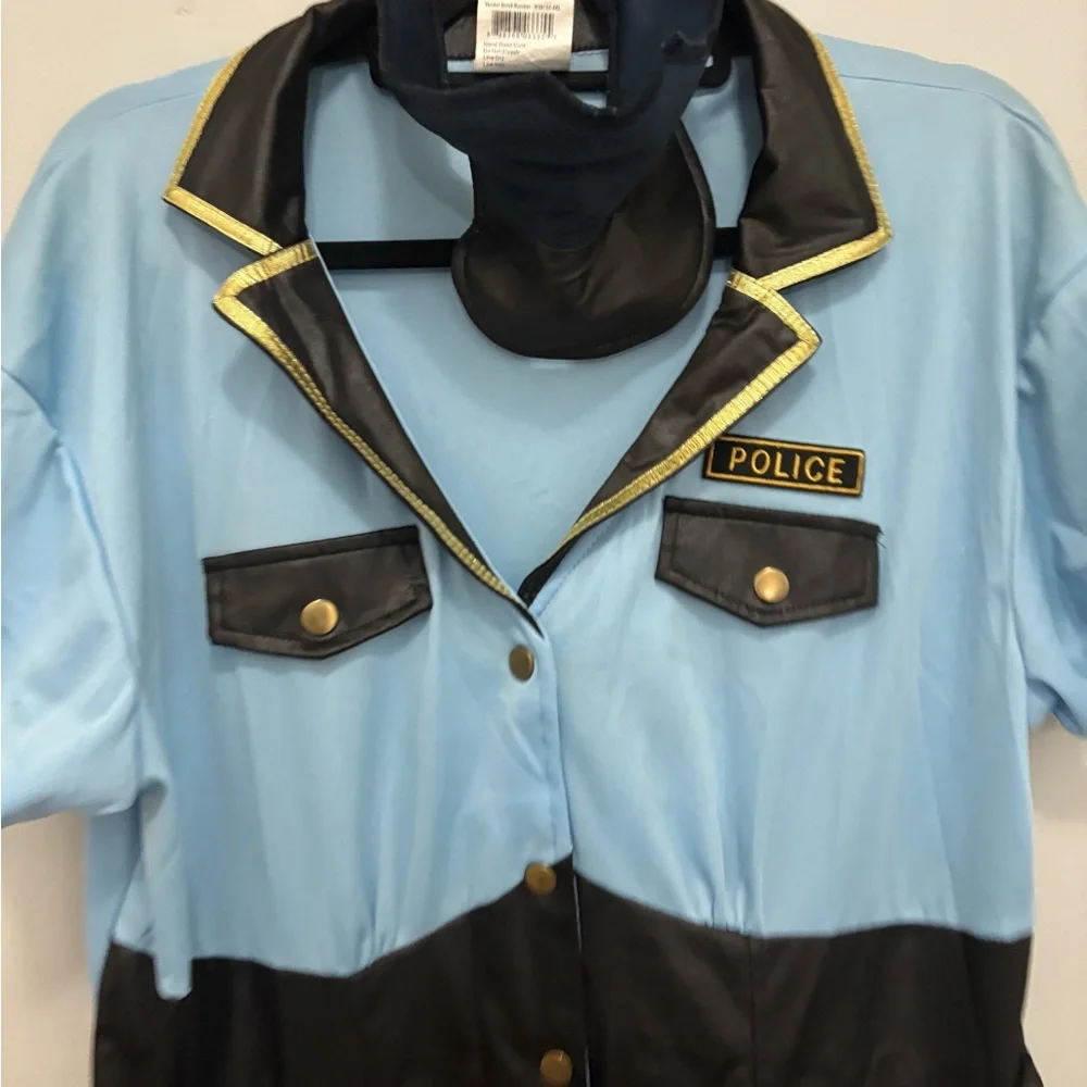 Women’s Halloween Police Officer Costume - Blue and Black